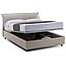 Letto Matrimoniale Clorinda, Letto Contenitore Sfoderabile Con Testiera E Giroletto Contenitore Imbottiti, 100% Made In Italy, Con Materasso Cm 160x200 Incluso, Tortora - Foto miniatura 3