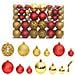 Palline Di Natale 100 Pz Oro E Rosso Vino 3 / 4 / 6 Cm - Foto miniatura 1