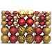 Palline Di Natale 100 Pz Oro E Rosso Vino 3 / 4 / 6 Cm - Foto miniatura 2