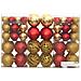 Palline Di Natale 100 Pz Oro E Rosso Vino 3 / 4 / 6 Cm - Foto miniatura 3
