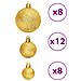 Palline Di Natale 100 Pz Oro E Rosso Vino 3 / 4 / 6 Cm - Foto miniatura 5