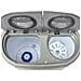 Wm1140 Mini Lavatrice Portatile Camping 3kg Lavati, 1kg Centrifuga, 2 Scomparti 190 W Bianco /grigio - Foto miniatura 6