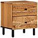 Comodino 40x33x46 Cm In Legno Massello Di Acacia - Foto miniatura 2