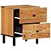 Comodino 40x33x46 Cm In Legno Massello Di Acacia - Foto miniatura 3