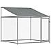 Gabbia Cani Con Tetto E Porte Grigia 8x2x2 M In Acciaio Zincato - Foto miniatura 6