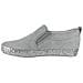 Mezze Scarpe Slip-on In Pelle Grigio Argento Da Donna 40 - Foto miniatura 2