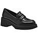 Black Leather Classic Closed Loafers Mocassino Pelle Scarpe Donna Nero Eu 39, 1-24727-43 003 - Foto miniatura 1