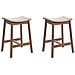Set Di 2 Sgabelli Da Bar Dixon Legno Marrone Scuro /beige - Foto miniatura 2