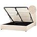 Letto Contenitore Bouclé Lavaur 160 X 200 Cm Beige - Foto miniatura 2