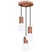 Sollux Lighting Lampada A Sospensione Halo 3p Moka Sl.1735 - Moderno Lampada A Sospensione Moka 125x25x25 Cm - Foto miniatura 1