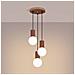 Sollux Lighting Lampada A Sospensione Halo 3p Moka Sl.1735 - Moderno Lampada A Sospensione Moka 125x25x25 Cm - Foto miniatura 3