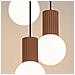 Sollux Lighting Lampada A Sospensione Halo 3p Moka Sl.1735 - Moderno Lampada A Sospensione Moka 125x25x25 Cm - Foto miniatura 4