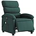 Poltrona Massaggiante Reclinabile Elettrica Verde Scuro Tessuto - Foto miniatura 3