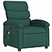 Poltrona Massaggiante Reclinabile Elettrica Verde Scuro Tessuto - Foto miniatura 4