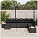 Set Divani da Giardino 8 Pezzi con Cuscini Nero Polyrattan Acacia - Foto miniatura 3