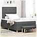 Letto a Box Spring con Materasso e Panchina Grigio Scuro 120x190 cm Tessuto - Foto miniatura 2