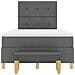 Letto a Box Spring con Materasso e Panchina Grigio Scuro 120x190 cm Tessuto - Foto miniatura 9