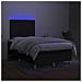 Letto a Molle con Materasso e LED Nero 120x190 cm in Tessuto - Foto miniatura 4