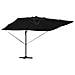 Ombrellone a Sbalzo Roma con LED Nero 352x251x265 cm Alluminio - Foto miniatura 4