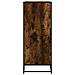 Scarpiera Rovere Fumo 75x38x97,5 cm Legno Multistrato Metallo - Foto miniatura 5