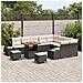 Set Divano da Giardino 12 pcs Nero e Crema 80 x 80 x 71 cm - Foto miniatura 3