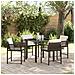 Set da Pranzo per Giardino 5 pcs Marrone polyrattan - Foto miniatura 2