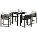 Set da Pranzo per Giardino 5 pcs Marrone polyrattan - Foto miniatura 3