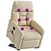 Poltrona Alzapersona Massaggiante Elettrica Crema in Tessuto - Foto miniatura 2