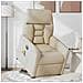 Poltrona Alzapersona Massaggiante Elettrica Crema in Tessuto - Foto miniatura 3