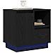 Armadio da Notte con cassetto con 2 pcs Nero 50 x 34.5 x 50 cm. - Foto miniatura 3