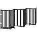 Cancello Cani Pieghevole Nero 6 Pannelli 300 cm Massello Abete - Foto miniatura 1