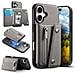 Custodia A Portafoglio In Pelle Pu Magnetica Grigia Compatibile Con Iphone 17 Pro Max - Foto miniatura 4