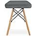 Set di 3 sgabelli PEKO in tessuto grigio con gambe in legno di faggio - Foto miniatura 3