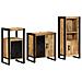 Set di mobili per il bagno 3 pcs Legno di mango massello - Foto miniatura 3