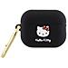 Custodia In Silicone 3d A Forma Di Testa Di Gattino Hello Kitty Per Airpods Pro 2 (2022/2023) - Nera - Foto miniatura 2