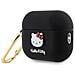 Custodia In Silicone 3d A Forma Di Testa Di Gattino Hello Kitty Per Airpods Pro 2 (2022/2023) - Nera - Foto miniatura 3