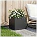 Vaso da giardino Nero 40 x 30 x 30 cm Acciaio laminato a freddo - Foto miniatura 2