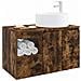 Set di mobili per il bagno 2 pz Rovere Fumo - Foto miniatura 4