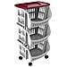Folia Tidy Carrello 3 Pezzi Con Ruote E Vassoio Colore Bordeaux - Foto miniatura 1