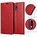Custodia Compatibile Con Wiko Lenny 5 In Rosso Mela - Coperchio Protettiva Con Chiusura Magnetica, Funzione Stand E Tasca Per Le Carte - Foto miniatura 5