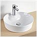 Lavabo Da Appoggio Ceramica Bianco Tondo Lavandino Arredo Bagno 43x43x12 Cm - Foto miniatura 1