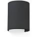 Applique Rotonda Nera In Cotone 200x 150x 120, E27 - Foto miniatura 1