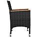 Set da Bistrot per Giardino 3 pz in Polyrattan e Acacia Nero - Foto miniatura 4