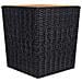 Set da Bistrot per Giardino 3 pz in Polyrattan e Acacia Nero - Foto miniatura 5