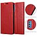 Custodia Compatibile Con Samsung Galaxy M52 5g In Rosso Mela - Coperchio Protettiva Con Chiusura Magnetica, Funzione Stand E Tasca Per Le Carte - Foto miniatura 5