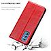 Custodia Compatibile Con Samsung Galaxy M52 5g In Rosso Mela - Coperchio Protettiva Con Chiusura Magnetica, Funzione Stand E Tasca Per Le Carte - Foto miniatura 7