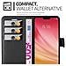 Custodia Compatibile Con Xiaomi Mi 8 Lite In Nero Carbone - Coperchio Protettiva Con Chiusura Magnetica, Funzione Stand E Tasca Per Le Carte - Foto miniatura 4