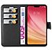 Custodia Compatibile Con Xiaomi Mi 8 Lite In Nero Carbone - Coperchio Protettiva Con Chiusura Magnetica, Funzione Stand E Tasca Per Le Carte - Foto miniatura 7