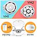 P8YM2 Set 8 Vasetti di Ricambio in Ceramica 125 ml per Yogurtiere YM1 / YM2 - Foto miniatura 3