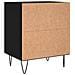 Comodini 2 Pz Neri 40x30x50 Cm In Legno Multistrato - Foto miniatura 6